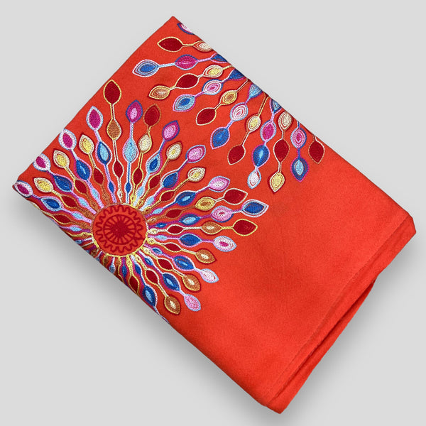 Vloriastar Embroidery Wool Shawl AH02165